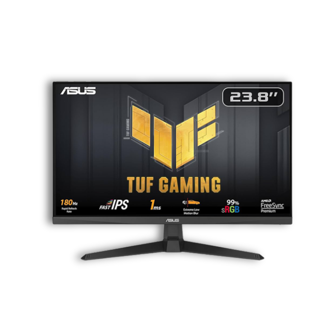 Monitor Gamer ASUS TUF 23.8" Fast IPS – 180Hz, 1ms, FreeSync Premium, G-SYNC Compatible