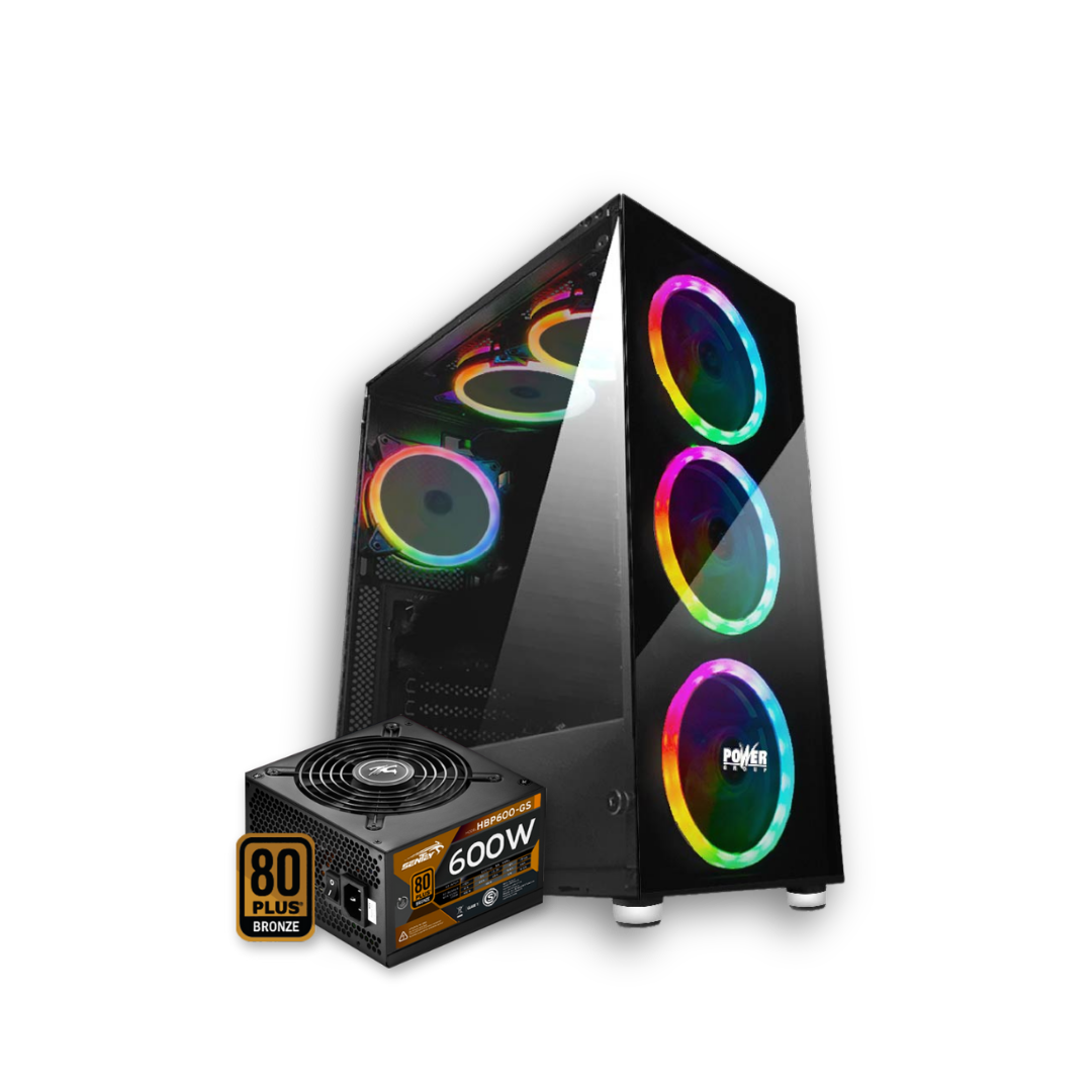 CHASIS Y6 + FUENTE DE PODER 600W 80 PLUS BRONCE