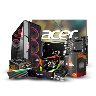 PC Gamer – Ryzen 7 | RTX 3050 6GB | 16GB RAM | Monitor 21.5” IPS